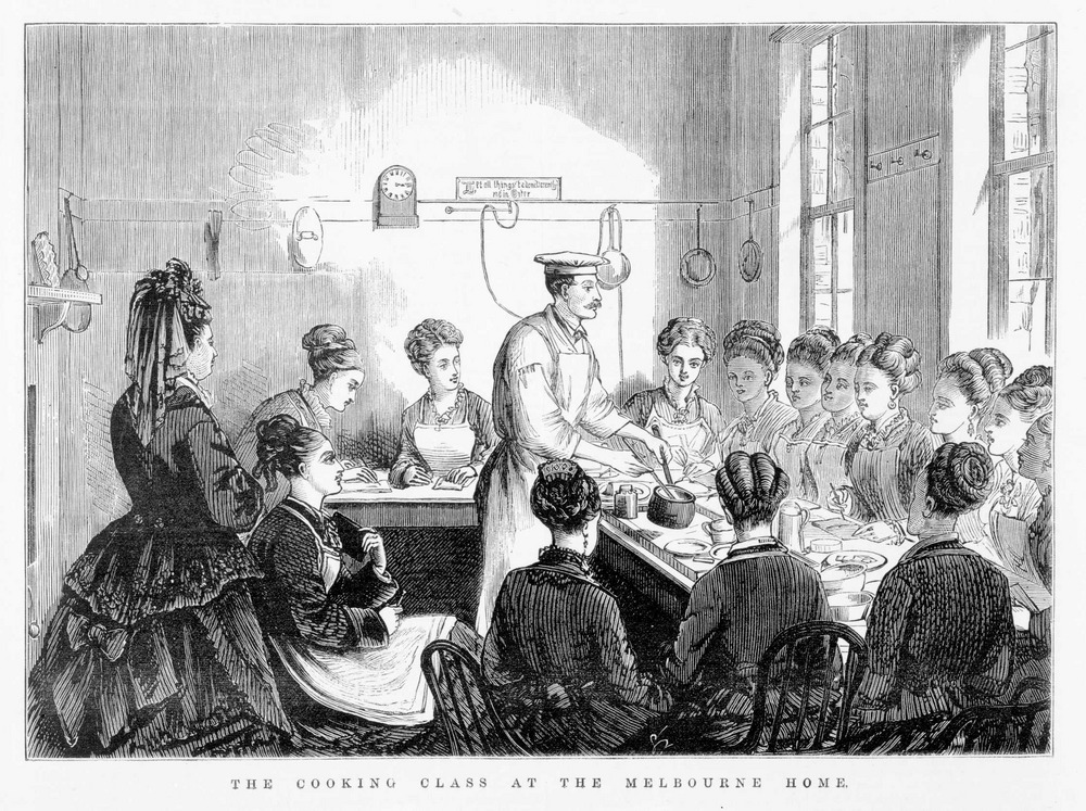 The cooking class at the Melbourne home