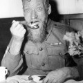 H98.100/3885. "Sgt. G. Spedding enjoying Christmas dinner at Caulfield Military Hospital". ca. 1940-ca. 1941.
