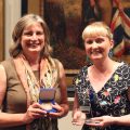Erica Wagner, 2017 Dromkeen Medal winner, and Megan Daley, 2017 Dromkeen Librarian’s Award winner.