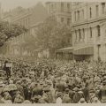 Armistice Day, corner of Collins and Swanston Streets, Melbourne 1918