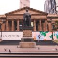 Giant student artworks transform State Library