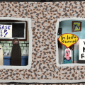 A painting shows the residents of the housing commission tower in Flemington during the temporary lockdown in July 2020.
